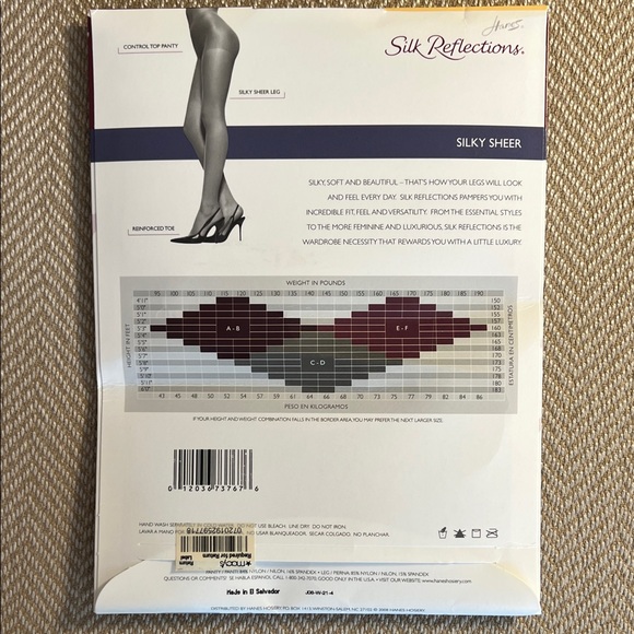 Hanes Silk Reflections Silky Sheer Pantyhose Trio - Picture 7 of 7